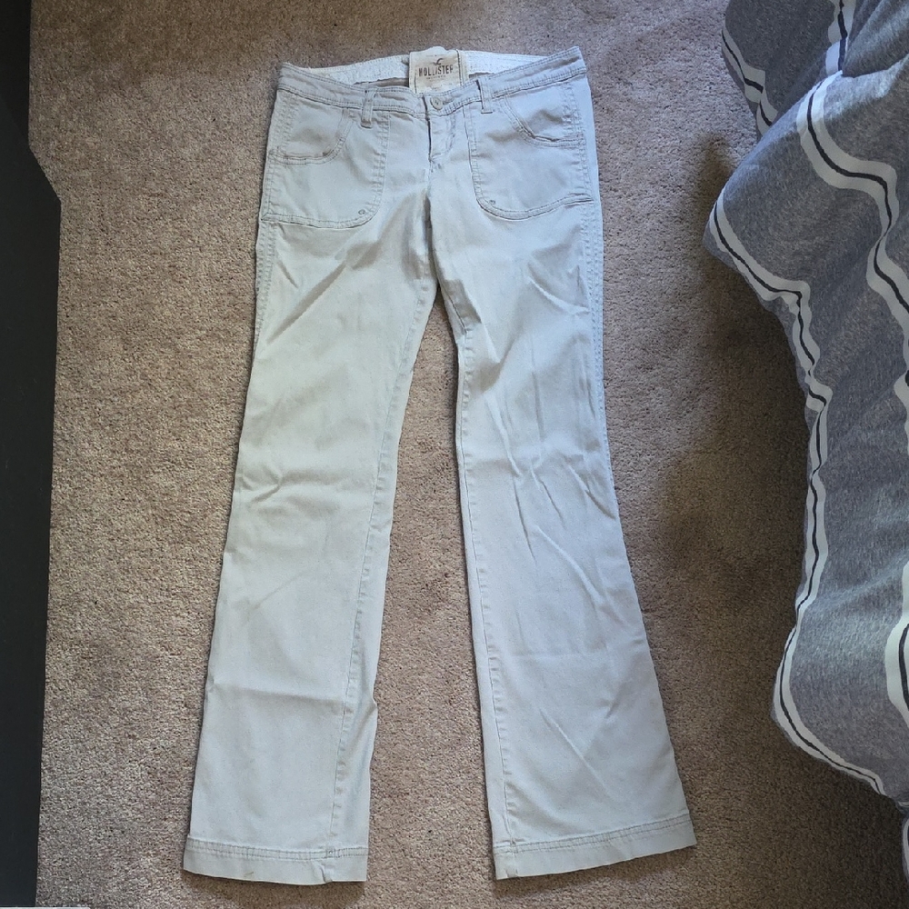 Hollister Cream Flared Trousers
